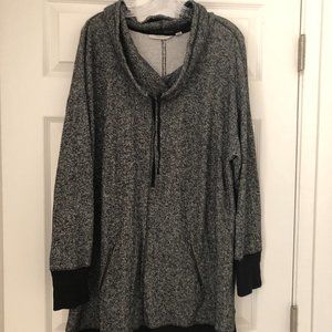 Sejour Cowl-Neck Pullover with Zipper Pockets